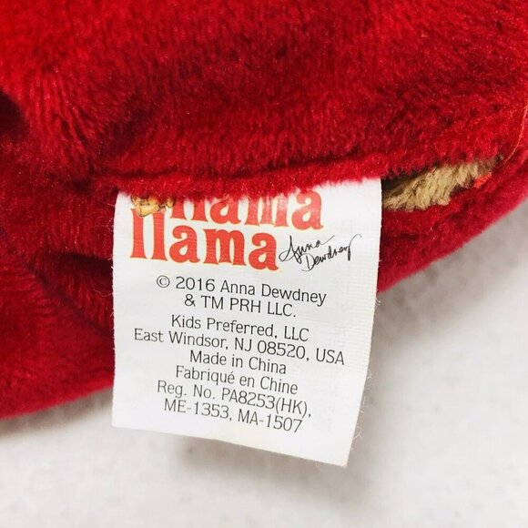 Kids Preferred Dewdney Llama Plush Toy Mom Dad Baby Newborn Family Clothes Red - Picture 9 of 10